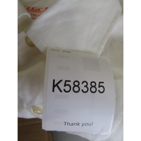 Inserch Shirt XL Linen Button Up Military Flap Pockets Collared Woven - Picture 9 of 9